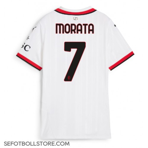 AC Milan Alvaro Morata #7 Replika Bortatröja Dam 2024-25 Kortärmad